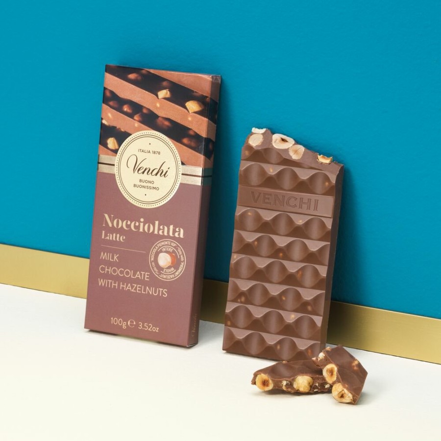 Cioccolato Venchi Cioccolato con Nocciole | Tavoletta Nocciolata Latte 100 G