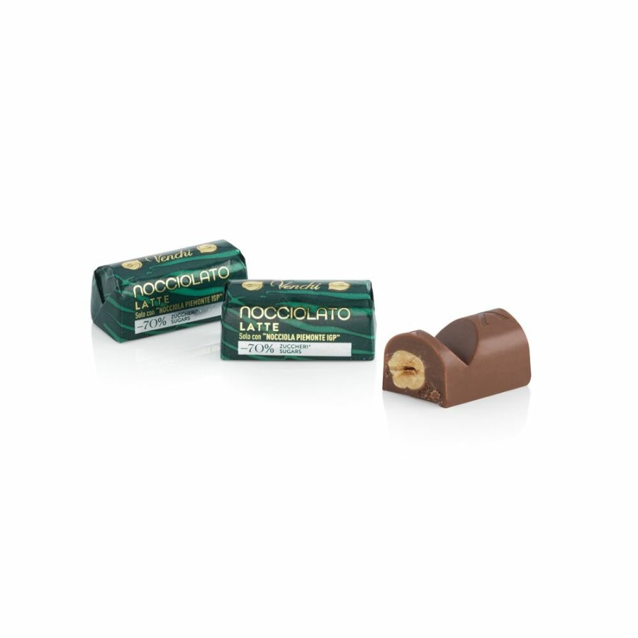 Cioccolato Venchi Cioccolato con Nocciole | Lingottino Nocciolato Latte -70% Di Zuccheri 1 Kg