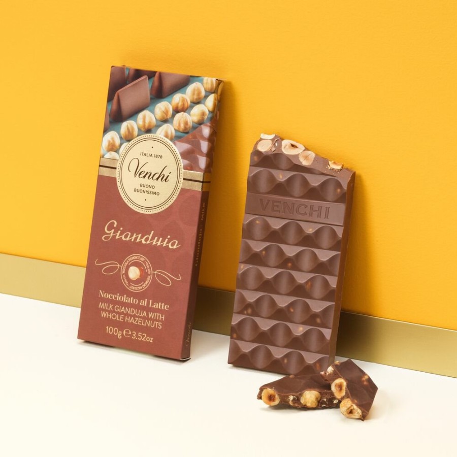 Cioccolato Venchi Cioccolato con Nocciole | Tavoletta Nocciolata Gianduia Latte 100 G