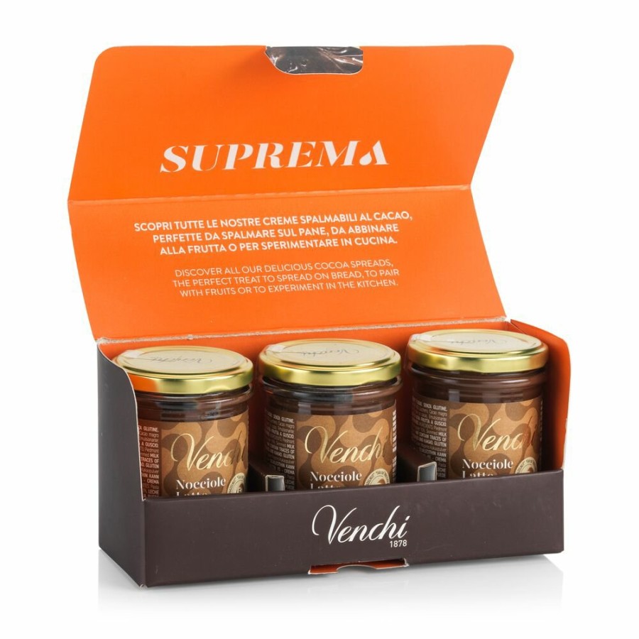 Cioccolato Venchi Cioccolato con Nocciole | Selezione Di 3 Creme Spalmabili Nocciola 600 G