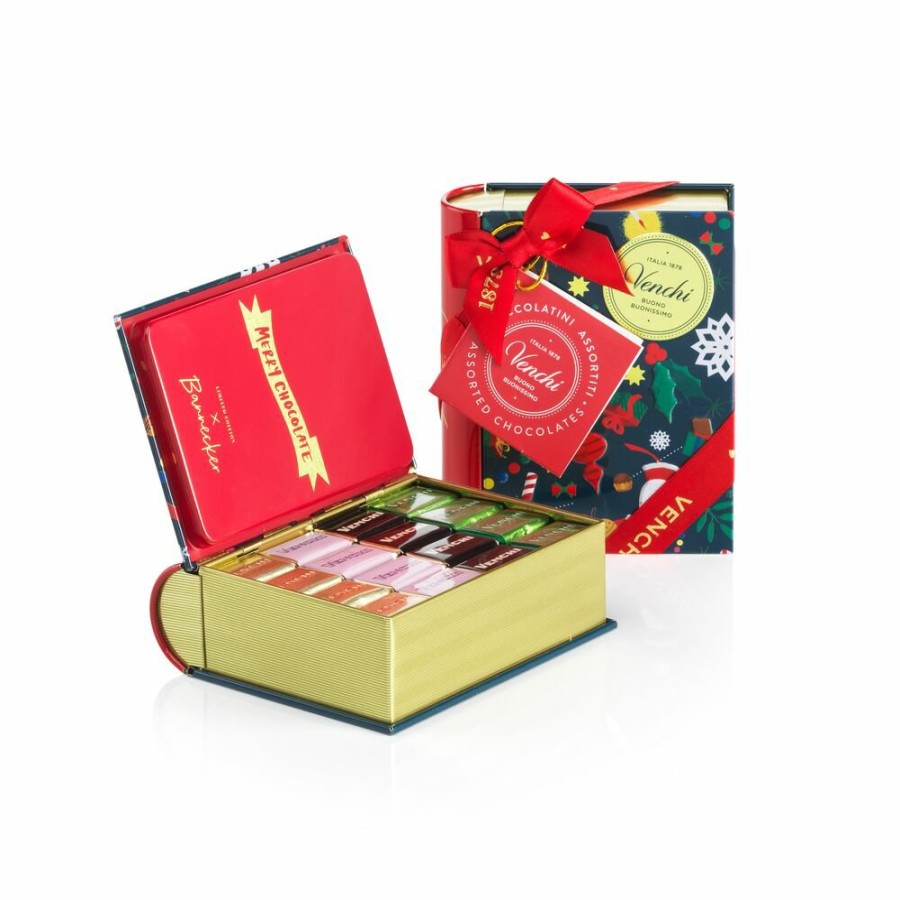 Idee Regalo Venchi | Mini Libro Natale Blu Con Cremini Assortiti 170 G