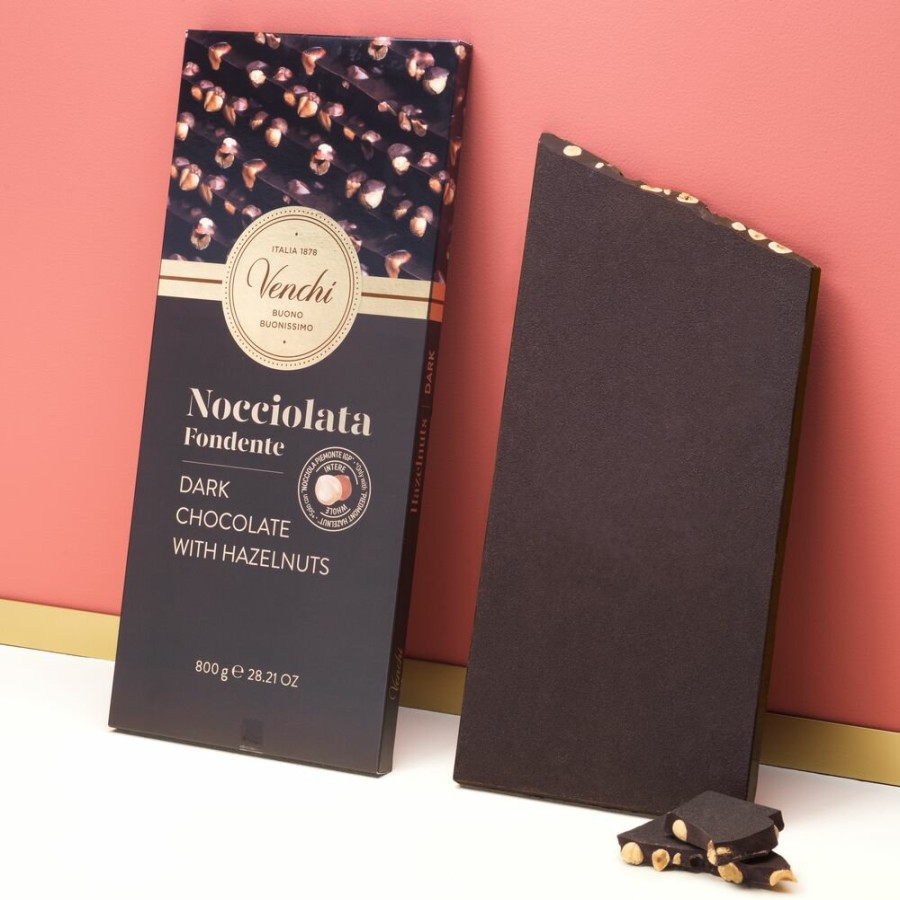 Cioccolato Venchi Cioccolato con Nocciole | Maxi Tavoletta Nocciolata Fondente 800 G