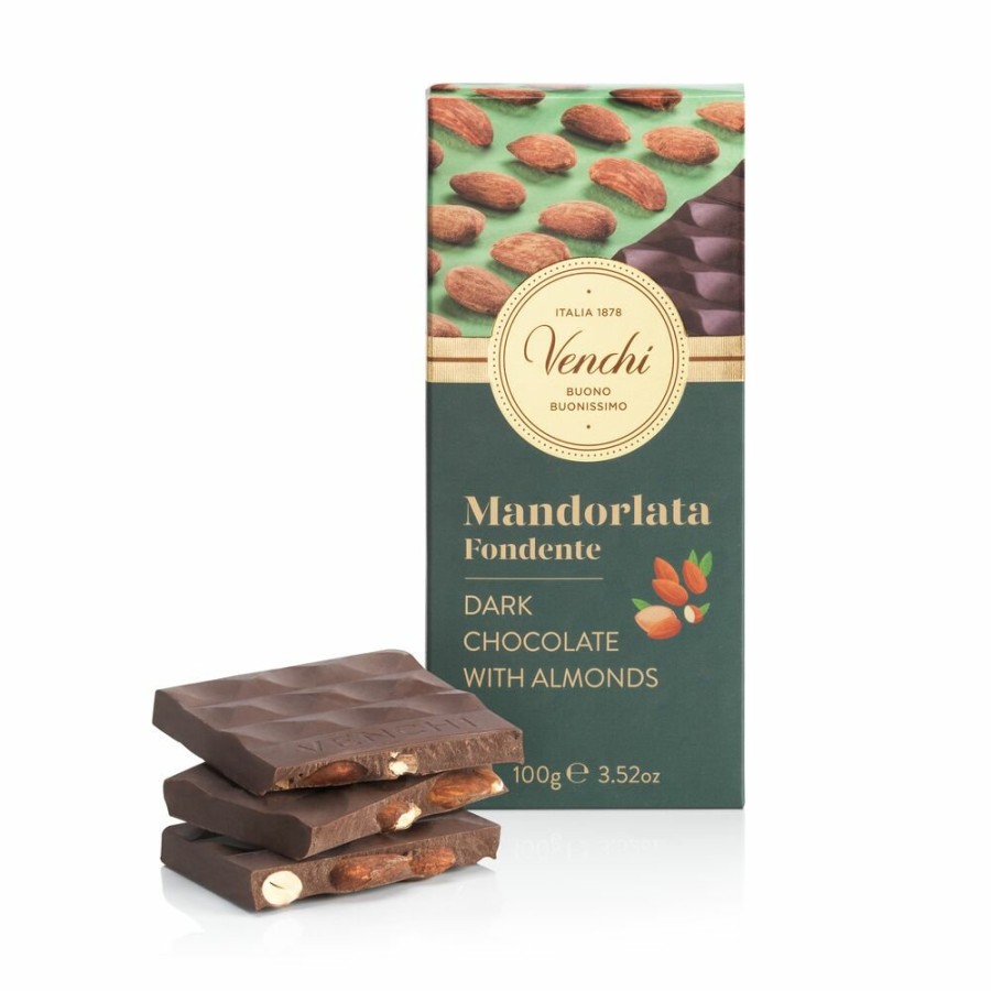 Cioccolato Venchi Cioccolato Vegano | Tavoletta Mandorlata Fondente 100 G