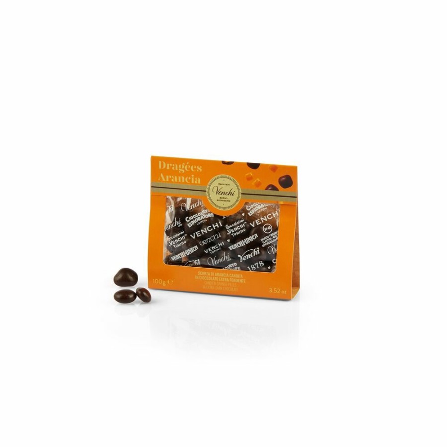 Cioccolato Venchi Cioccolato Vegano | Sacchetto Regalo Con Scorzone D'Arancia Fondente 100 G