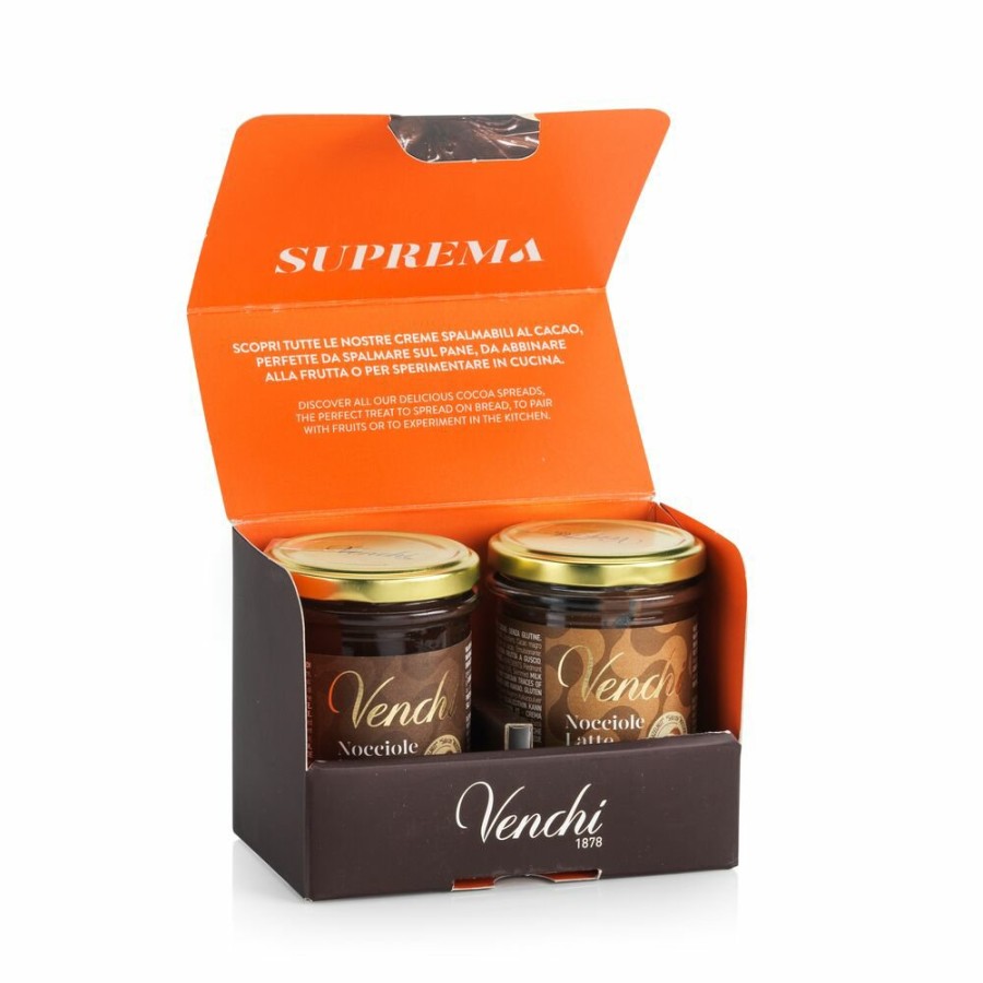 Cioccolato Venchi Creme spalmabili | Selezione Di 2 Creme Spalmabili Nocciola & Fondente 400 G